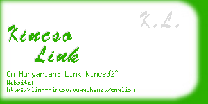 kincso link business card